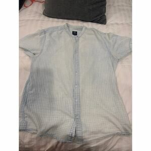 Publish Brand Men's Light Blue Gingham Short Sleeve Button Up Shirt XL